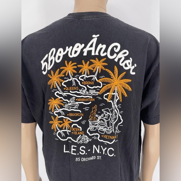 5 Boro An Choi Les NYC 85 Orchard Street T Shirt Black Men’s Size XL - Picture 2 of 5